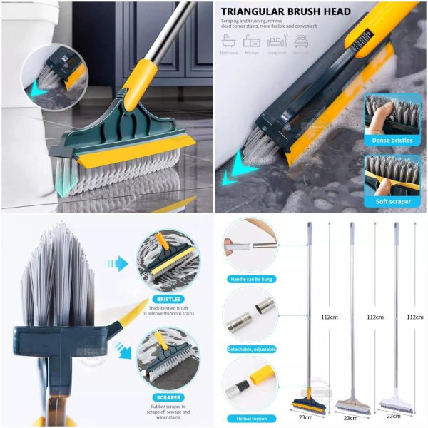 2 In 1 Floor Cleaning Brush Bathroom Tile Windows Floor Cleaning Brush