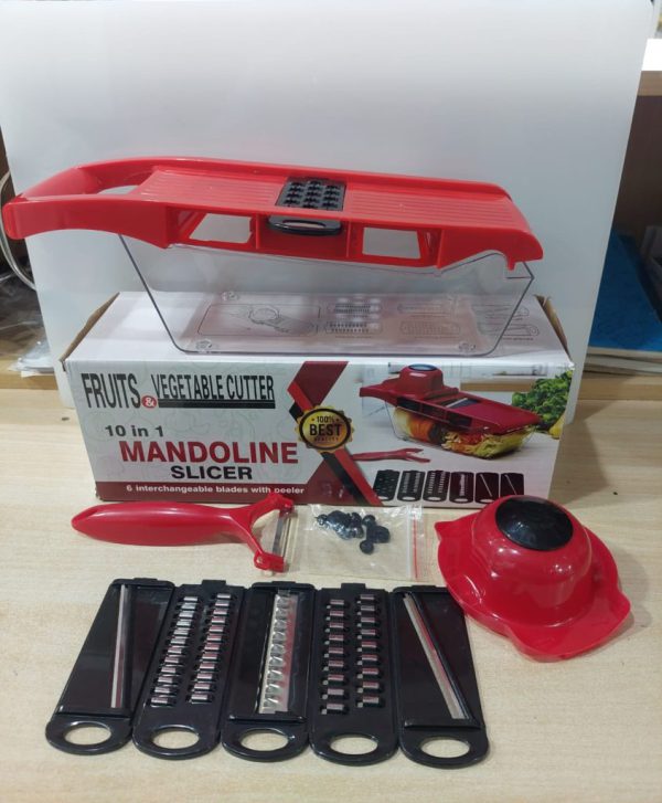 10 In 1 Mandoline Slicer Vegetable Cutter With Stainless Steel Blade