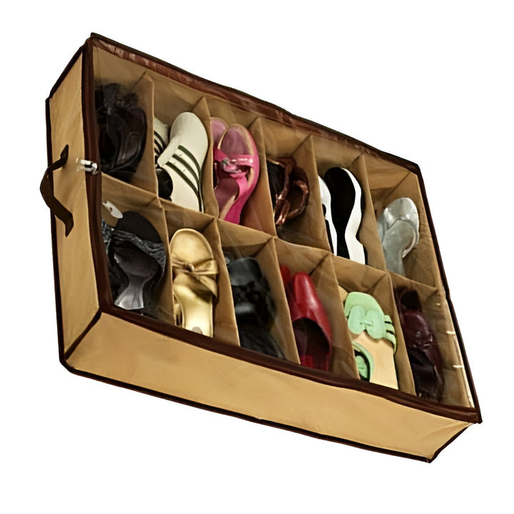 12 Storage Under Bed Closet Shoes Organizer