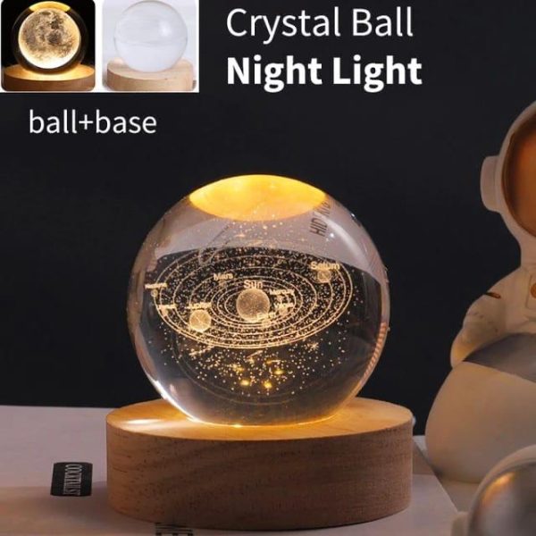 3D SOLAR SYSTEM CRYSTAL NIGHT LAMP