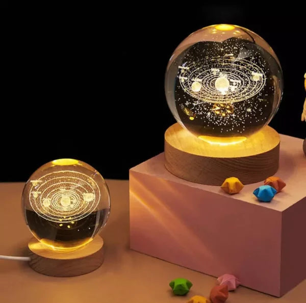 3D SOLAR SYSTEM CRYSTAL NIGHT LAMP