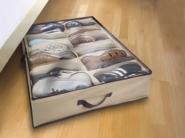 12 Storage Under Bed Closet Shoes Organizer