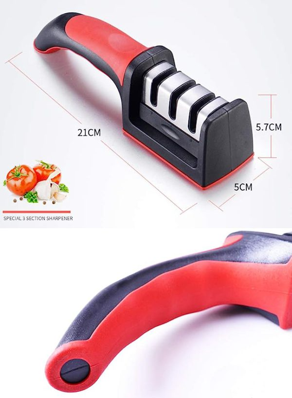 3-in-1 Knife Sharpener 3-stage Diamond Coated