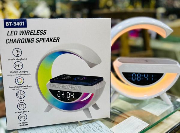 BT-3401 Multi-Functional LED Wireless Charging Speaker