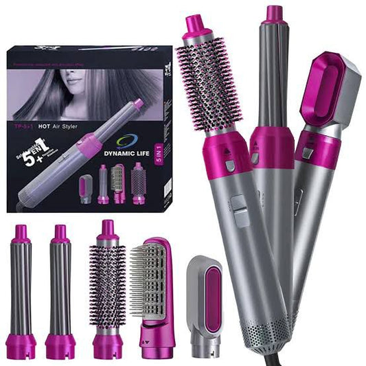 5 In 1 Hair Dryer, Curler and Straightener For Girls